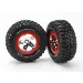 Traxxas 2.2/3.0" BFGoodrich Mud Terrain T/A KM2 Tyres on Chrome/Red Rims - Glued Wheels 2Pcs