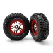 Traxxas 2.2/3.0" BFGoodrich Mud Terrain T/A KM2 Ultra Soft Tyres on Chrome/Red Split-Spoke Rims - Glued Wheels 2Pcs