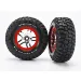 Traxxas 2.2/3.0" BFGoodrich Mud Terrain T/A KM2 Ultra Soft Tyres on Chrome/Red Split-Spoke Rims - Glued Wheels 2Pcs