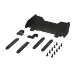 ARRMA Vorteks Black Rear Wing & Roof Skid Plates w/ Hardware