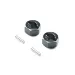 Losi Mini T Black Aluminium Rear Axle Wheel Hexes 2Pcs