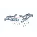 GPM Grey Silver Aluminium Front Lower Suspension Arms 2Pcs w/ Hardware