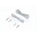 GPM Grey Silver Aluminium Front Lower Suspension Mount 2Pcs w/ Hardware