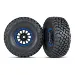 Traxxas 2.2/3.2" BFGoodrich Baja KR3 Tyres on Method Racing Black/Blue Rims - Glued Wheels 2Pcs