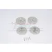 GPM Silver Aluminium Brake Disc Hex Adapters 4Pcs