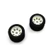 Kyosho Rear Foam Tyres w/ White Rims 2Pcs