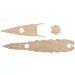 Fujimi 1/700 Wood Deck Seal for IJN Hiei Battleship (w/Ship Name Plate) Detail Up Set