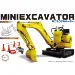 Fujimi 1/32 Mini Excavator Scaled Plastic Model Kit w/ Accessories Scaled Plastic Model Kit