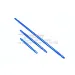 GPM Blue Aluminium Front/Centre/Rear Chassis Support Brace Set
