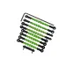 GPM Aluminium Complete Tie Rod Set - Green