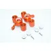 GPM Orange Aluminium Steering Hubs 2Pcs