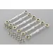 Rovan Silver Aluminium 5IVE-T Gen2 Steering Linkage & Front or Rear Upper Suspension Arms Set