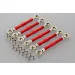 Rovan Red Aluminium 5IVE-T Gen2 Steering Linkage & Front or Rear Upper Suspension Arms Set