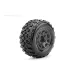 Jetko 1/10 Sc Ex-King Cobra Tyres On Black Claw Rims w/ Medium Soft Inserts, 12mm, Narrow 2Pcs