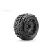 Jetko 5.3" Ex-Tomahawk Medium Soft Belted XMT Tyres on Black Claw Rims - Glued Wheels 2Pcs