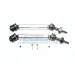 GPM Silver Hardened Steel & Aluminium Rear Universal CVD Drive Shafts 2Pcs w/ Spring Steel Wheel Hexes