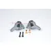 GPM Grey Silver Aluminium Rear Hub Carriers 2Pcs