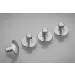Rovan Silver Aluminium Rear Lower Body Shell Posts 4Pcs