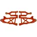 Rovan Orange Aluminium Front Suspension A-arm Kit