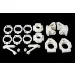 Rovan White Front & Rear Hub Set