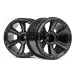 HPI 2.8" 6-Shot MT Black Rims 2Pcs