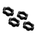 Traxxas Black Aluminium 17mm Splined Serrated Wheel Nuts 4Pcs