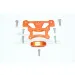GPM Orange Aluminium Front Top Brace Set