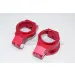 GPM Red Aluminium X-Maxx Left & Right Caster Blocks (C-Hubs) 2Pcs