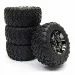 ARRMA dBoots RAGNAROK Tyres on Black Rims - Glued Wheels 2Pcs