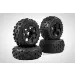 Rovan 4.7/5.5" Baja 5B 2nd Gen Wasteland Tyres on Black Rims 2Pcs