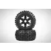 Rovan 4.7/5.5" Baja 5B Rear 2nd Gen Wasterland Tyres on Black Rims - Beadlocked Wheels 2Pcs