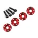 LaTrax Red Aluminium 12mm Wheel Nut Washers 4Pcs