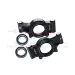 GPM Black Aluminium Oversized Rear Hubs Set w/ Bearings