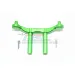 GPM Green Aluminium Front Body Post & Mount Set