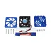 GPM Blue Aluminium Motor Heat Sink w/ Cooling Fan
