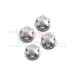 GPM Silver Aluminium 17mm Flanged Wheel Nuts 4Pcs