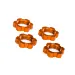 Traxxas 17mm Orange Aluminium Splined Serrated Wheel Nuts 4Pcs