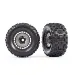Traxxas 3.8" Sledgehammer Tyres on Black/Grey Modular Rims - Glued Wheels 2Pcs