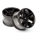 HPI 3.2" Bullet Black Chrome Rims 2Pcs