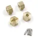Yeah Racing Brass 12mm Wheel Hexes 4Pcs