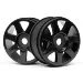 HPI 3.3" V7 Black Rims 2Pcs