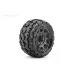 Jetko 2.8" Tomahawk ST Medium Soft Tyres on Black Claw Rims - Glued Wheels 2Pcs