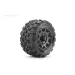 Jetko 2.8" King Cobra ST Medium Soft Tyres on (1/2" Off Set) Black Claw Rims - Glued Wheels 2Pcs
