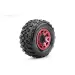 Jetko 2.9" King Cobra SC Medium Soft Tyres on Metal Red Claw Rims - Glued Wheels 2Pcs