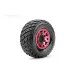 Jetko 2.9" Rockform SC Medium Soft Tyres on Metal Red Claw Rims - Glued Wheels 2Pcs