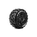 Louise 5.5" X-Rowdy Tyres on Black Spoked Rims - Glued Wheels 2Pcs