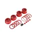 Rovan 1/5 Red Aluminium 5 Star Beadlock Rims 4Pcs