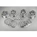 Rovan 1/5 Silver Aluminium 5 Star Beadlock Rims 4Pcs