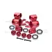 GPM Red Aluminium Front/Rear Hub Carriers (C-Hubs) 2Pcs w/ Bearings