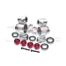GPM Silver Aluminium Front/Rear Hub Carriers (C-Hubs) 2Pcs w/ Bearings